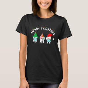 Weihnachtszähne lustige Dentalmaske Zahnarzt Hygie T-Shirt