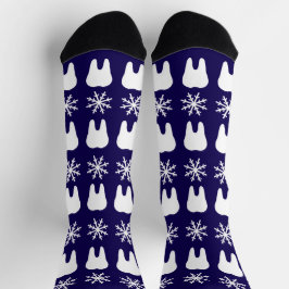 Weihnachtszähne und Schneeflocken Socken