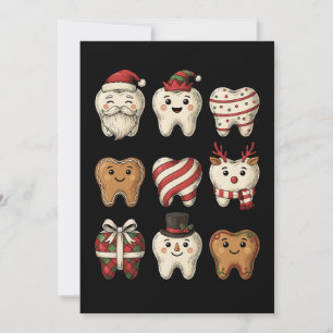 Weihnachtszähne Zahnarzt Santa Lebkuchen Zahnarzt Einladung
