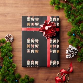 Weihnachtszähne Zahnarzt Santa Lebkuchen Zahnarzt Geschenkpapier