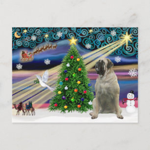 Weihnachtszauber Bull Mastiff #11 Feiertagspostkarte