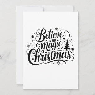 Weihnachtszauber - Glaube an den Zauber von Weihna Feiertagskarte