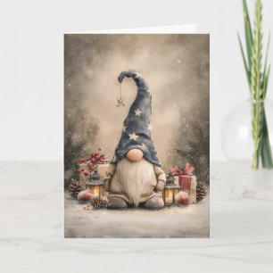 Weihnachtszauber-Gnom Feiertagskarte
