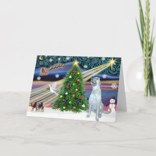 Weihnachtszauber Irischer Wolfshund Feiertagskarte