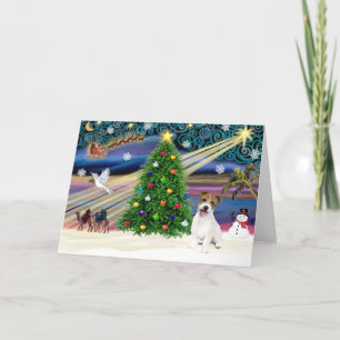 Weihnachtszauber Jack Russell Terrier Welpe Feiertagskarte