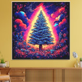 Weihnachtszauber-Kunstprint Leinwanddruck (Insitu (Wohnzimmer))