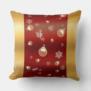 Weihnachtszauber rot und gold kissen