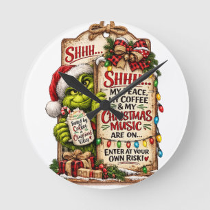 Weihnachtszauber Runde Wanduhr