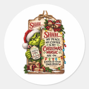 Weihnachtszauber Runder Aufkleber