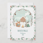 Weihnachtszauber Waldtiere Weihnachtskarte Feiertagskarte (Rückseite)