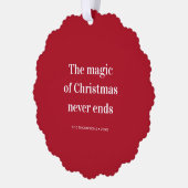 Weihnachtszauberei endet nie ornament karte (Links)