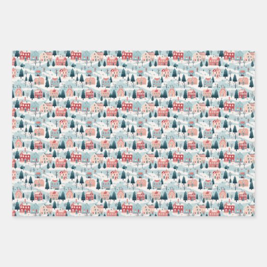 Weihnachtszauberpapier Geschenkpapier Set (Vorderseite)