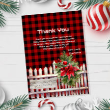 Weihnachtszaun Buffalo Plaid Babyparty