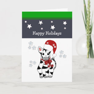 Weihnachtszebra Feiertagskarte