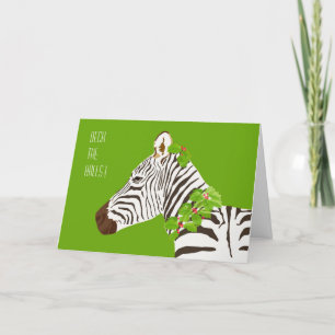 Weihnachtszebra Feiertagskarte