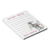Weihnachtszebra, Weihnachtswunschliste des Weihnac Notizblock (angewinkelt)