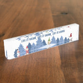 Weihnachtszeichen für das Amt oder die Zuhause Namensplakette (Seite)