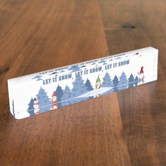 Weihnachtszeichen für das Amt oder die Zuhause Namensplakette (Seite)