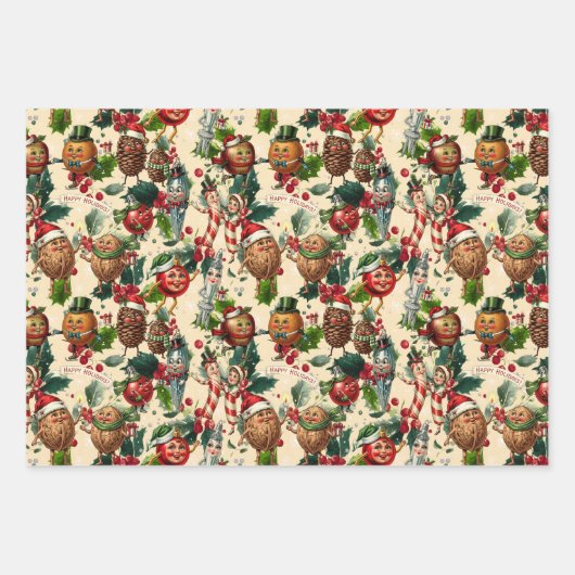 Weihnachtszeichen Geschenkpapier Set (Vorderseite 3)