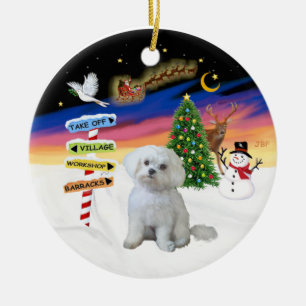 Weihnachtszeichen - Maltesisch #11 Keramikornament