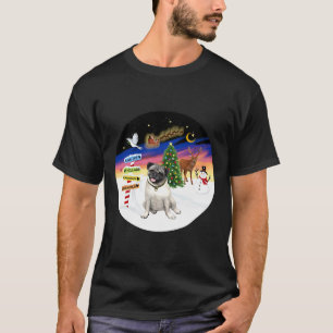 Weihnachtszeichen mit einem Mops 805 T-Shirt