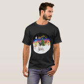 Weihnachtszeichen mit einem Mops 805 T-Shirt (Vorne ganz)