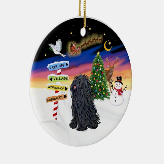 Weihnachtszeichen - Puli Keramikornament (Rechts)