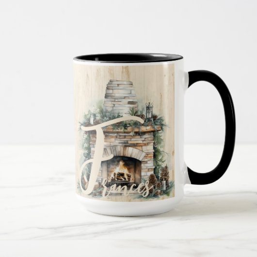 Weihnachtszeit Alphabet Anpassbare Tasse (Rechts)