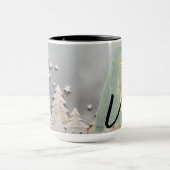 Weihnachtszeit Alphabet Anpassbare Tasse (Zentrum)
