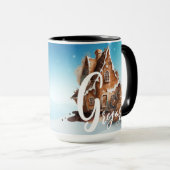 Weihnachtszeit Alphabet Anpassbare Tasse (VorderseiteRechts)