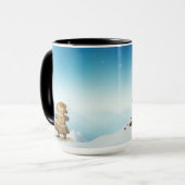 Weihnachtszeit Alphabet Anpassbare Tasse (Vorderseite Links)