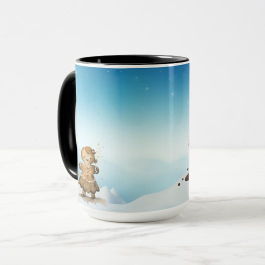 Weihnachtszeit Alphabet Anpassbare Tasse (Vorderseite Links)