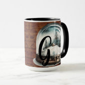 Weihnachtszeit Alphabet Anpassbare Tasse (VorderseiteRechts)