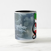 Weihnachtszeit Alphabet Anpassbare Tasse (Zentrum)