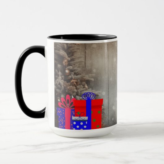 Weihnachtszeit Alphabet Anpassbare Tasse (Links)