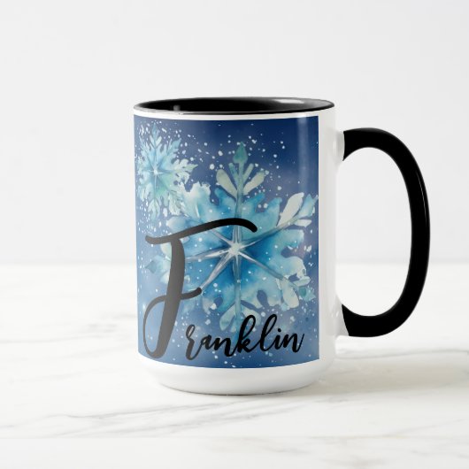 Weihnachtszeit Alphabet Anpassbare Tasse (Rechts)