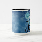 Weihnachtszeit Alphabet Anpassbare Tasse (Zentrum)
