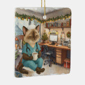Weihnachtszeit am Arbeitsplatz Keramikornament (Rechts)