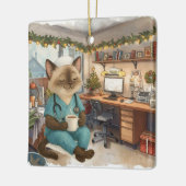 Weihnachtszeit am Arbeitsplatz Keramikornament (Links)