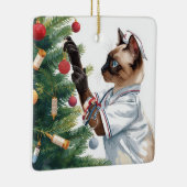 Weihnachtszeit am Arbeitsplatz Keramikornament (Rechts)
