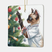 Weihnachtszeit am Arbeitsplatz Keramikornament (Links)