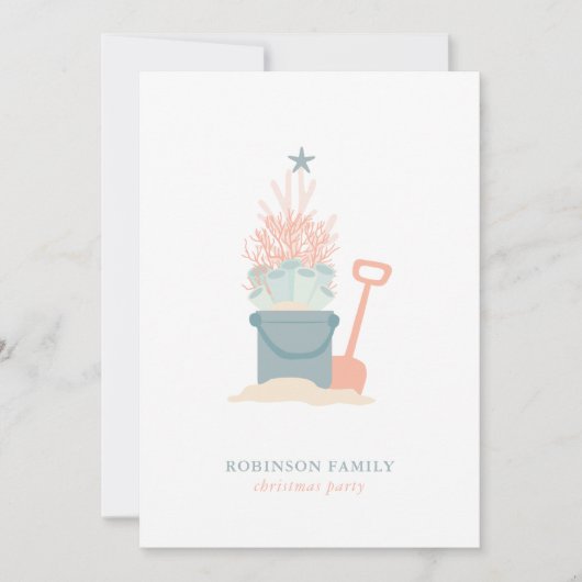 Weihnachtszeit an der Küste - Party Einladung (Vorderseite)