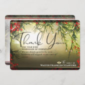 Weihnachtszeit Beileid Danke Karte (Vorne/Hinten)