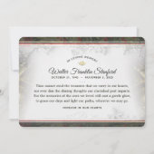 Weihnachtszeit Beileid Danke Karte (Rückseite)