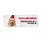 Weihnachtszeit Chow Santa Dog Rücksendeadresse (Vorne)