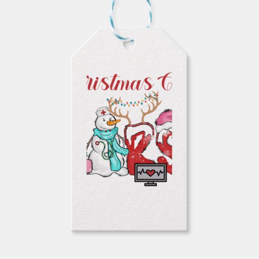 Weihnachtszeit-Crew Geschenkanhänger (Vorderseite)