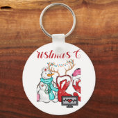 Weihnachtszeit-Crew Schlüsselanhänger (Vorderseite)