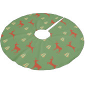 Weihnachtszeit Custom Tree Skirt Polyester Weihnachtsbaumdecke (Schrägansicht)