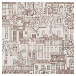 Weihnachtszeit dunkelbraune Perle Stoff