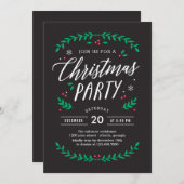 Weihnachtszeit EDITABLE FARBEN Party Einladung (Vorne/Hinten)